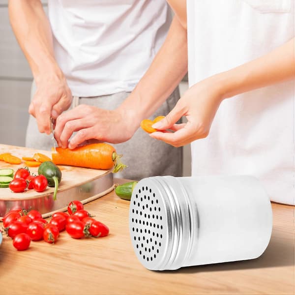 (2) Ströare 10 oz, Kryddströare i rostfritt stål för bakning/matlagning