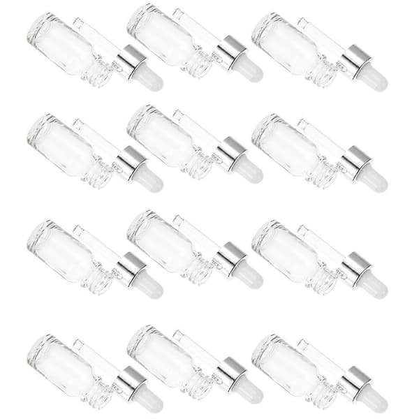 12-pack glasdroppflaskor, läckagesäkra, bärbara för eteriska oljor hemma och på resan
