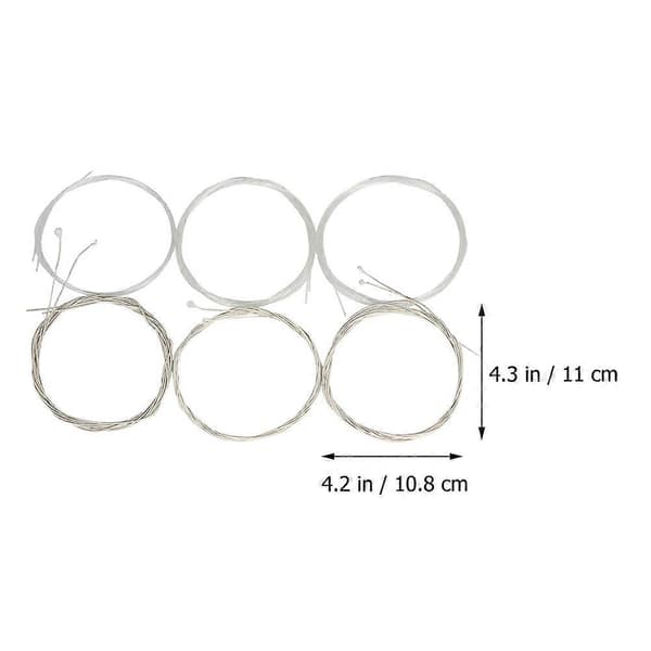 Nylon Oudsträngar Ersättning, 12 st, Silverpläterad Kopparlegering