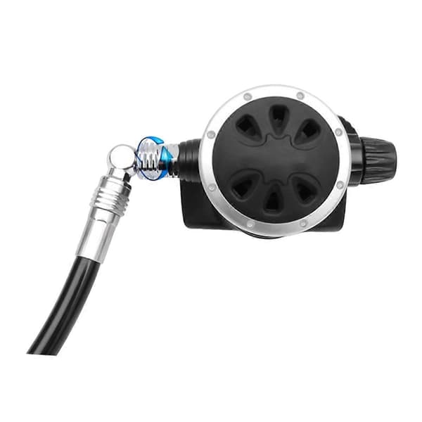 110 graders svängbar slangadapter för andra stegets dykregulator, metall, 2-pack