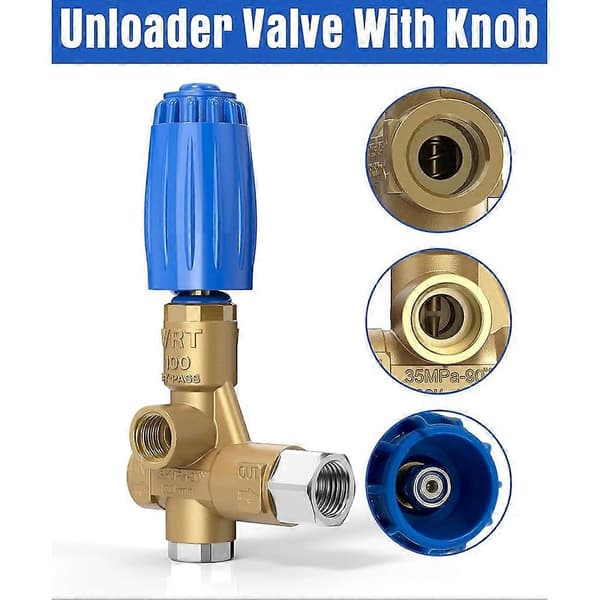 V.B 85/310 Avlastningsventil för högtryckstvättspump med ratt för VRT100 för PA, AR, Comet, Cat, BE och General Pumps