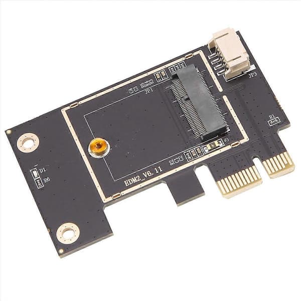 2-pack M.2 NGFF Key A E till PCI Express WiFi-adapter, stöder 2230, kompatibel med M.2 trådlösa kort för stationär dator
