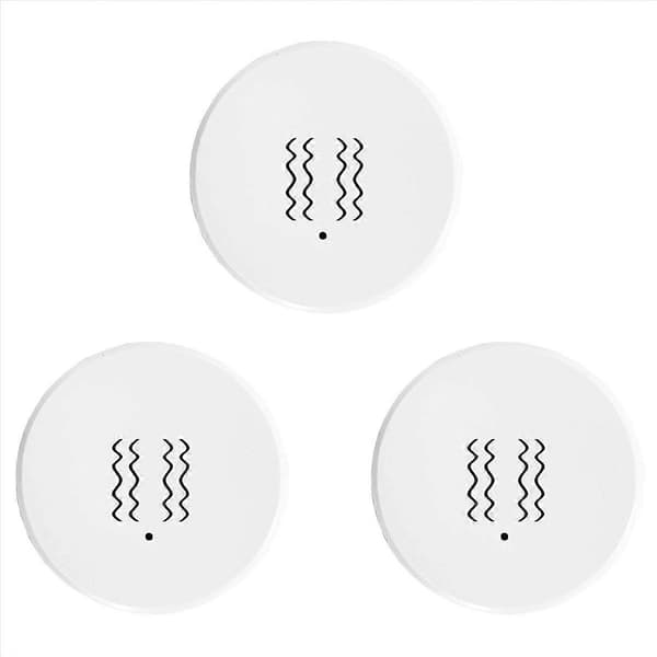 3X Zigbee Smart Vibrationssensor Lutningsdetektor, Hemsäkerhetsskydd, App-aviseringar i realtid, Kompatibel med Zigbee 3.0 Gateway