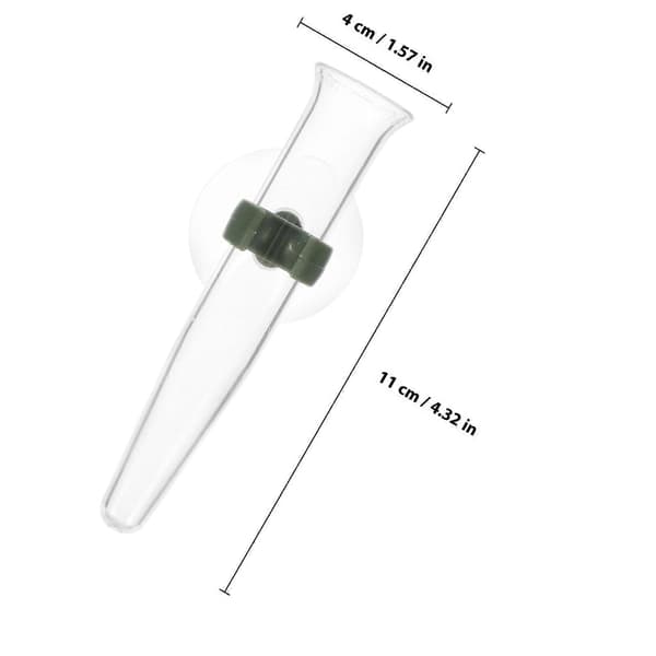 8-pack transparenta blomrör i plast med silikonlock och sugspänne för orkidé- och blomsterarrangemang, ca 11x4x4 cm