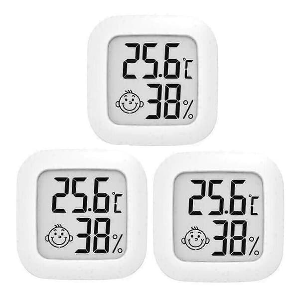 Mini Digital Termo-Hygrometer, 3-pack - Temperatur- och Luftfuktighetsmätare