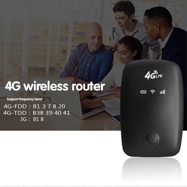 Bärbar 150 Mbps 4G LTE Dual-Band WiFi-router, 2.4G/5G, Android 6.0, 2100 mAh batteri, stöder 10 enheter, 6-pack