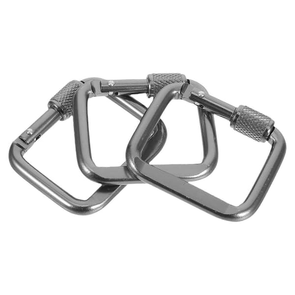 Fyrkantigt gängat spänne i aluminium för camping, 3-pack, lätt och hållbart för väskor och utomhusutrustning