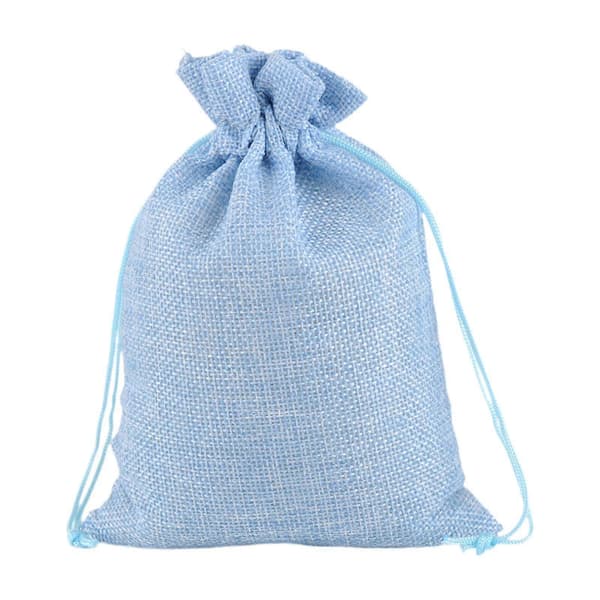 50-pack presentpåsar i polyester med dragsko, dubbel dragskodesign, för födelsedagsfester, bröllopsgodis, godisförvaring, 10x14cm