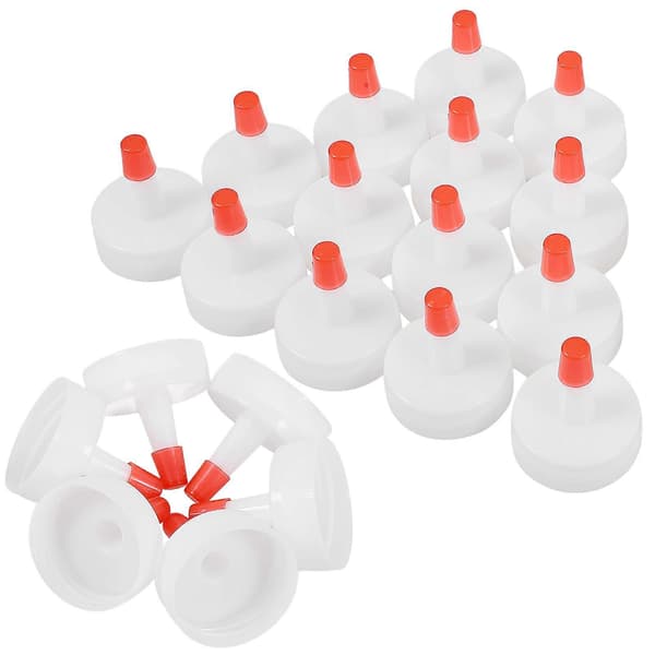 20-pack plastflasklock, läckagesäkra såsflasklock, ersättningslock för kryddbehållare