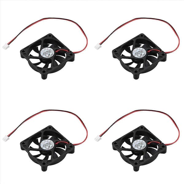60 mm 2-stifts DC 12V 0,16A Datorchassikylfläkt, 4-pack för stationär PC-chassi