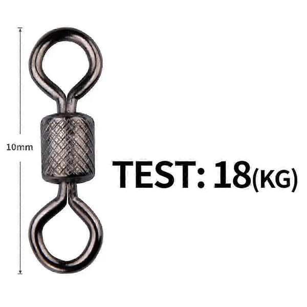 Fiskesvivelkoppling Solid Ring Rullande Rotator för Kana-krok Lämplig för fisketillbehör D-7Mm