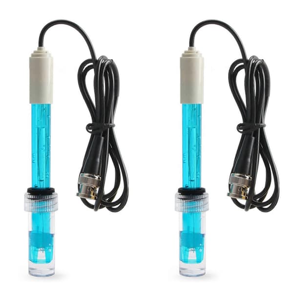 2X PH-elektrodsensorprob Fabriksindustrilaboratorium Poolvattenanalysator PH-mätare Testare PH-prob BNC-kontakt