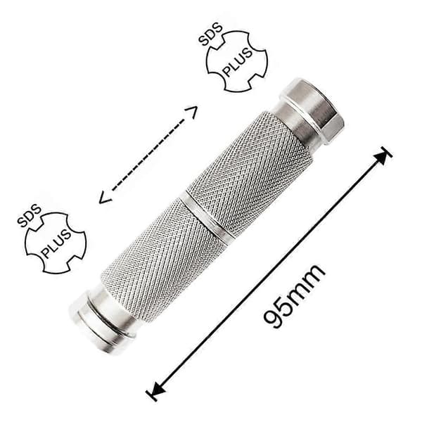 SDS Plus förlängningsadapter, 95 mm, kraftigt legerat stål, med Plus-Lock bryggkoppling för borrhammare