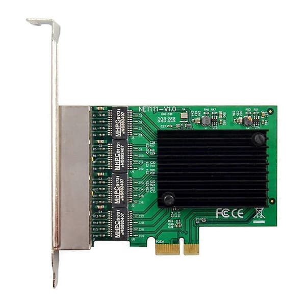 4-portars Gigabit Ethernet-nätverkskort, RJ-45 PCI-E X1-serveradapter
