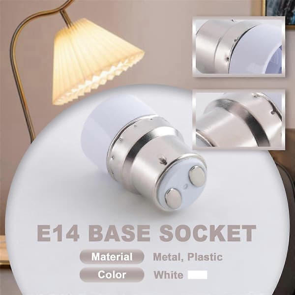 B22 till E14 Glödlampssockeladapter, AC 220V Lamphållare, 4st