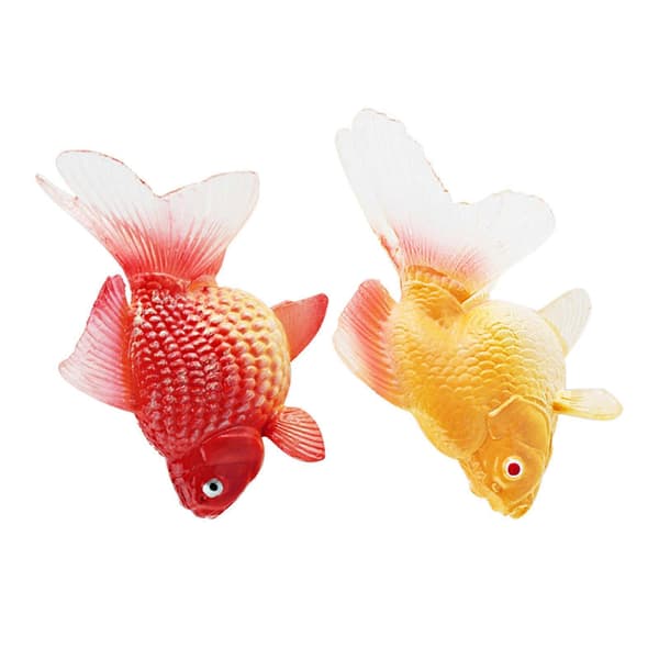 Realistisk Guldfisk Figur för Dekoration 2st PVC Simuleringsmodell