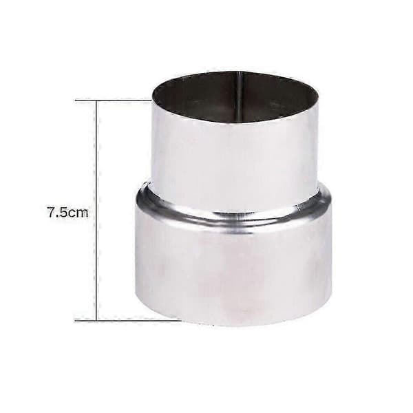 Rostfri rökrörsreducerare, 110 mm till 50 mm diameter styv anslutning för skorstensfoder och kaminventilation