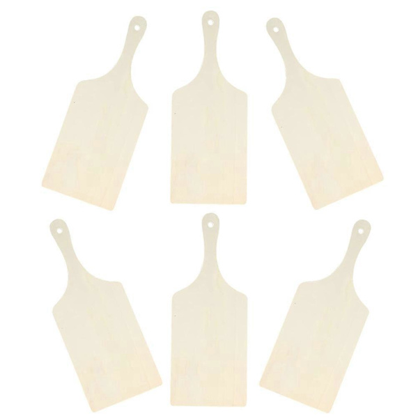 Träskärbräda för DIY-ritning med handtag 6-pack