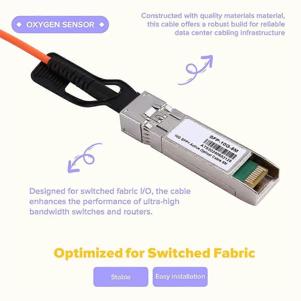 10 Gbps SFP+ OM2 Multimodekabel, LSZH, 5m för Switch Router Datacenter