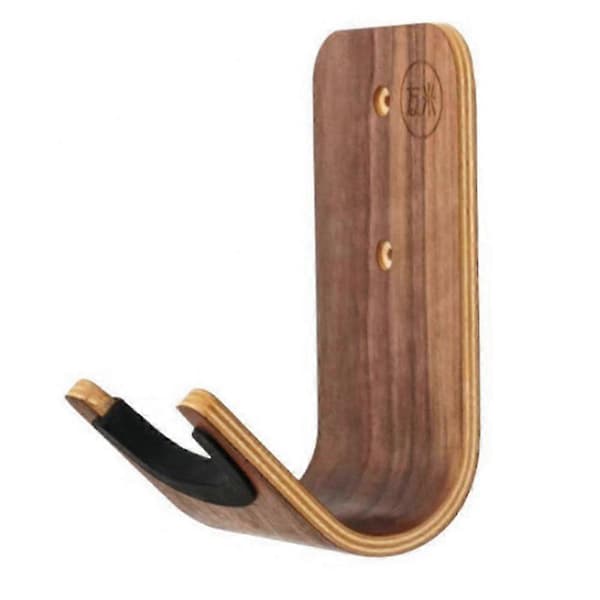 Väggfäste för gitarr och skateboard i böjt trä, unik design för visning och organisation