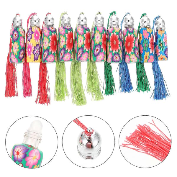 Glas Roller Flaska Eterisk Olja Flaska för Dispensering 10st Set