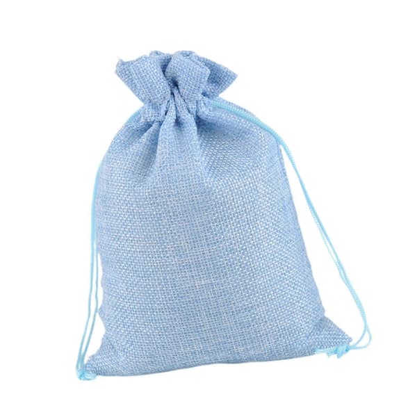 50-pack presentpåsar i polyester med dragsko, dubbel dragskodesign, för födelsedagsfester, bröllopsgodis, godisförvaring, 10x14cm