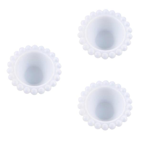 Silikonform för DIY-fatstillverkning, vit, 3 st