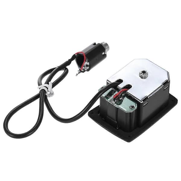 Ukulele Piezo Pickup Förförstärkare med 2-bands Equalizer, Aktiv Bas- och Diskantkontroll, Svart