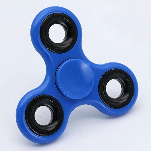 Stressavlastande leksaker - treblad med axel blå - 7.5CM