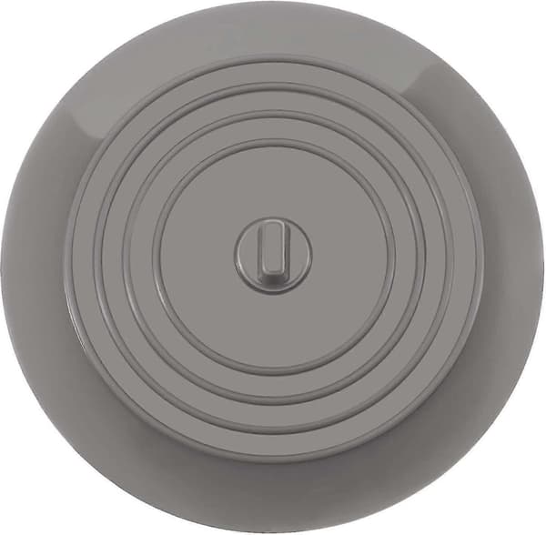 Silikonbadkarspropp Diskbänkspropp, 15 cm diameter, för köks- och badrumsavlopp, grå (1-pack)