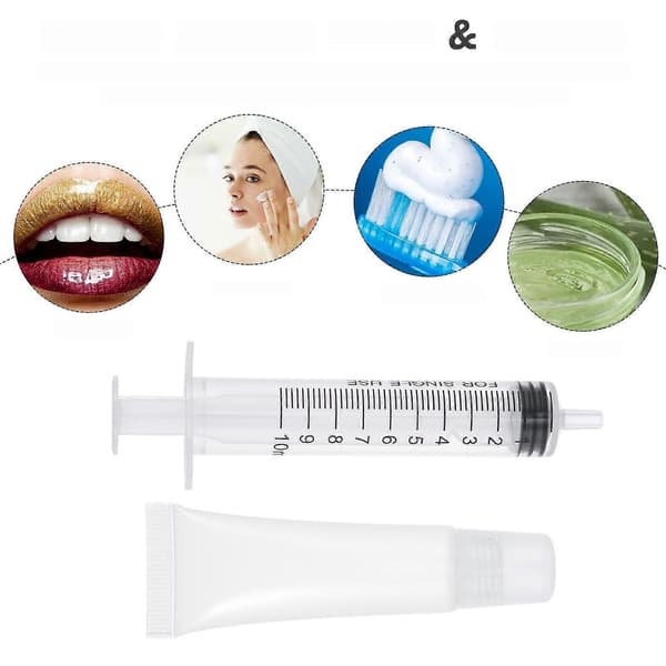 Läppglansbehållare Transparent för DIY 50 st Tomma Plasttuber