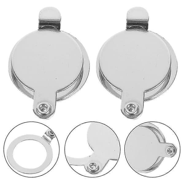 2 st Dörrkikshålskyddsplatta för hemmet Silver Kopparmaterial Hårdvarutillbehör