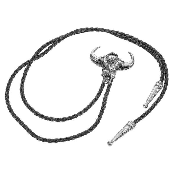 Halsband med Bolo-slips i silverlegering, justerbart för män och kvinnor