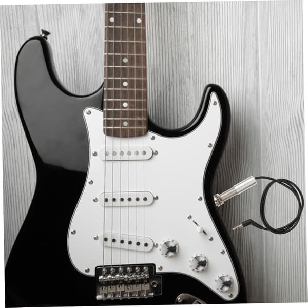 Gitarrpickup strömkabel, 600 mm professionell musiktråd, rätvinklig jack, högkvalitativt material, kompatibel med akustisk gitarr