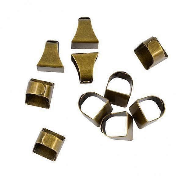 Justerbara ringämnen i mässing med rektangulära limdynor, 20x19 mm, 20-pack, för DIY smyckestillverkning