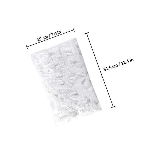 Engångs Vattentäta Badmössor för Duschbruk 100st Vita PE Material
