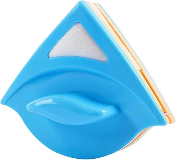 Dubbelsidig magnetisk fönsterputsare, ABS slitstark, triangulär design för enkellagerfönster 3-8 mm, 16,3x13,8 cm