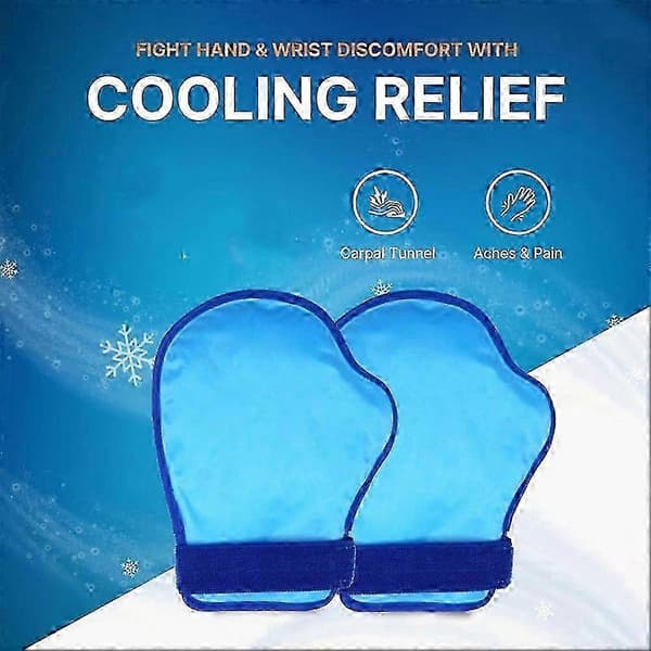 Kylterapi Gel Ice Pack Handskar för kemoterapi neuropati, 2-pack handispack för smärtlindring, läckagesäker mjukt foder