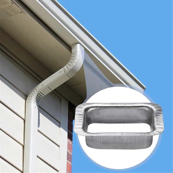 2\" x 3\" K-stil aluminium regnränna stuprör utlopp, leder regnvatten, minskar ansamling, 4-pack