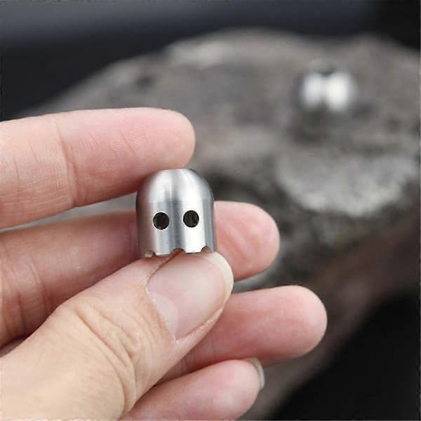 Mini spänne bärbar lätt titanlegering söta spökformade pärlor paraplyrep paraplyrep utomhuspärlor