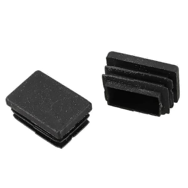 20 st rektangulär ändhylsa i plast 30 mm x 20 mm gängad rörinsats