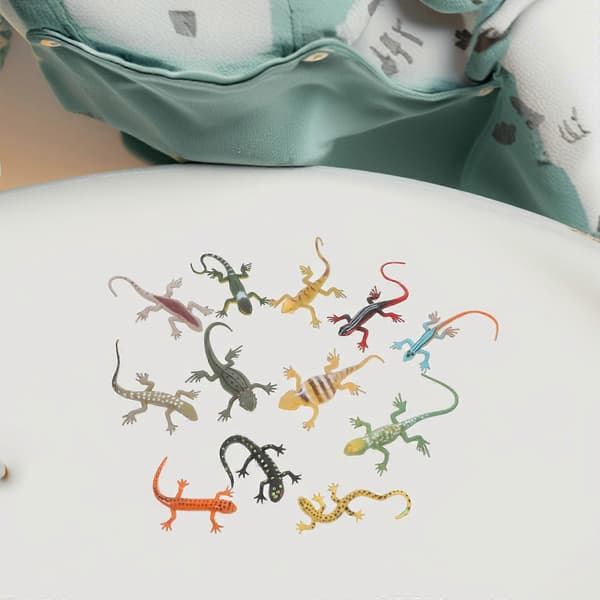 Realistiska Gecko-figurer Simulering Ödelleksaker för festtrick 36 st
