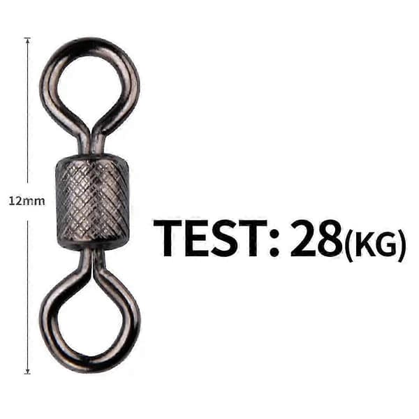 Fiskesvivelkoppling Solid Ring Rullande Rotator för Kana-krok Lämplig för fisketillbehör D-7Mm