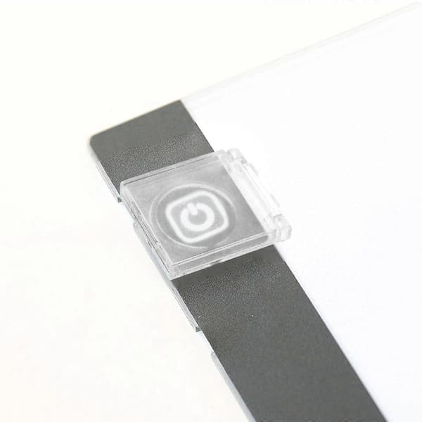 Strass Konst Ljusplatta Knappskydd för 2st Flexibelt Transparent Plastskydd