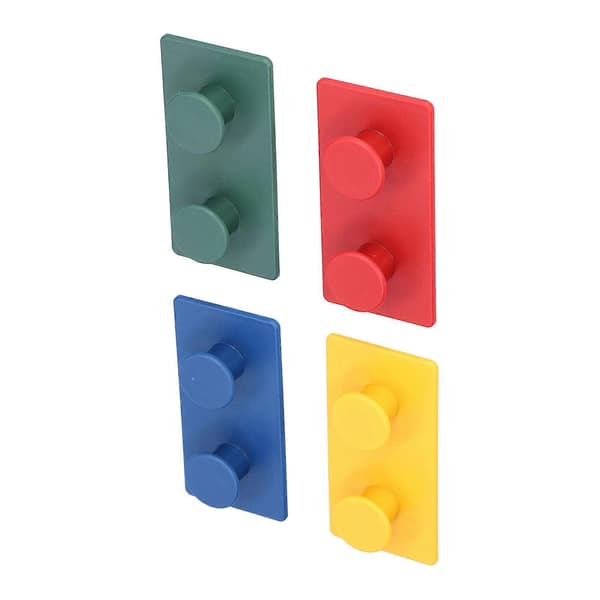 4-pack självhäftande väggkrokar, ABS-material, inga borrkrokar för rockar och förvaring, organisation för entré, sovrum, badrum