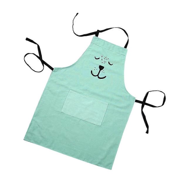 Vattentäta förkläden för barn 2-pack, tecknad design för matlagning bakning målning, grön, 53,5x40 cm