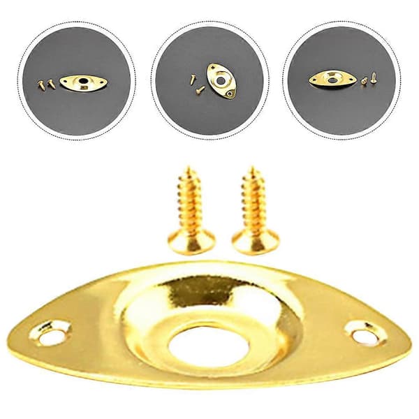 Jack Plate Elektrisk Gitarr Jack Plates för Elgitarr Metall Gyllene för Jack Plate Ersättning 1 Set