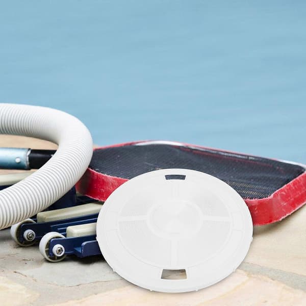 Ersättning för poolskimmerlock, vit ABS, förhindrar skräp, säkerhetslock för nedgrävda pooler - 1-pack