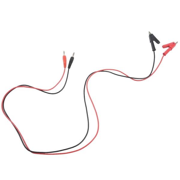Bananplugg till Krokodilklämma Testkabel, 1m Lång, 2 Par för Multimeter, 50V 15A