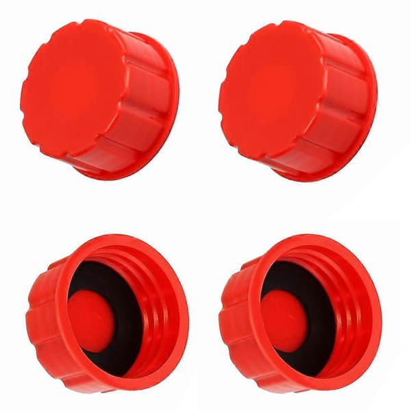 Ersättningslock för 5-gallons bensindunk, röd plast, säker passform hållbart lock för bensindunkar, 4-pack